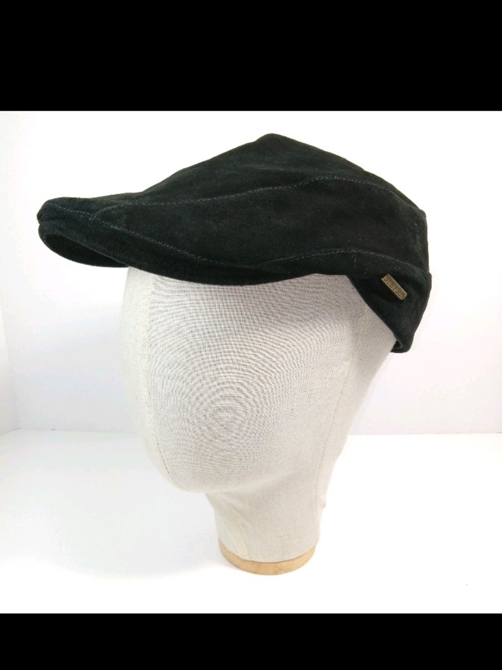 Stetson 150th Suede Flat Cap Black Anniversary Edition